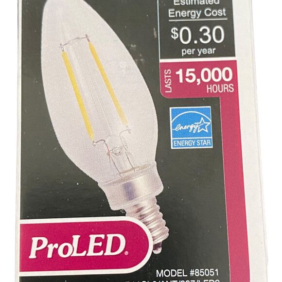 10 Halco 85051 ProLED Light Bulbs B11/CL2/ANT/827/LED2 2.5W 120V E12 Base 2700K - Picture 6 of 8